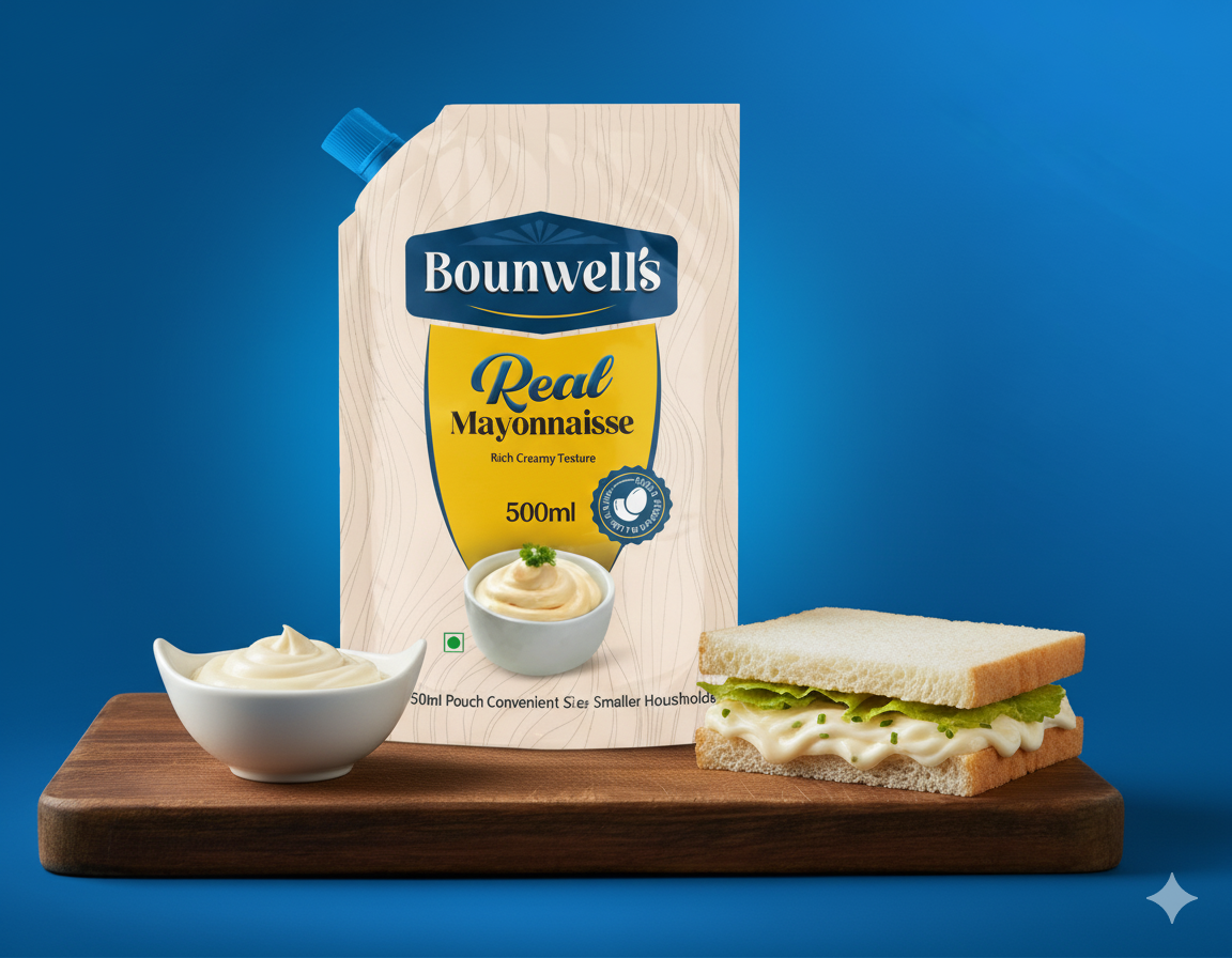 Bounwell's Mayonnaise 500ml Pouch